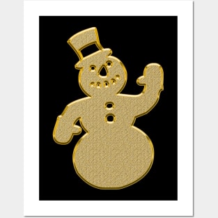 Merry Christmas Golden Santa Posters and Art